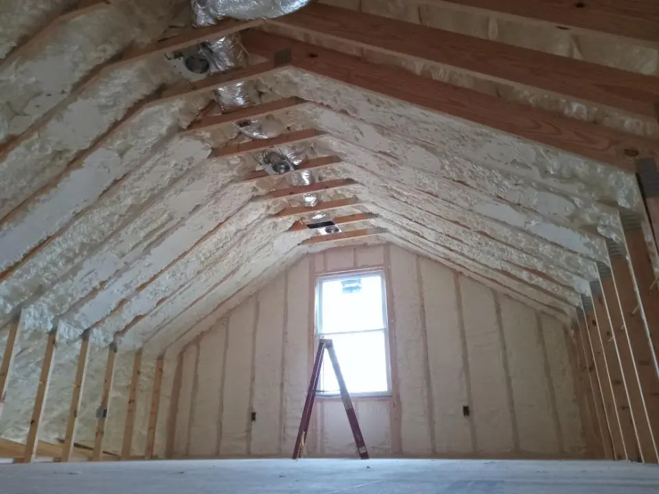 Spray foam roofing application for Crawl Space Insulation project in Gulf Breeze